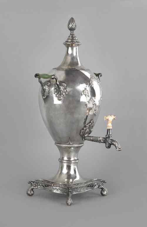 Appraisal: Sheffield plate hot water urn th c h