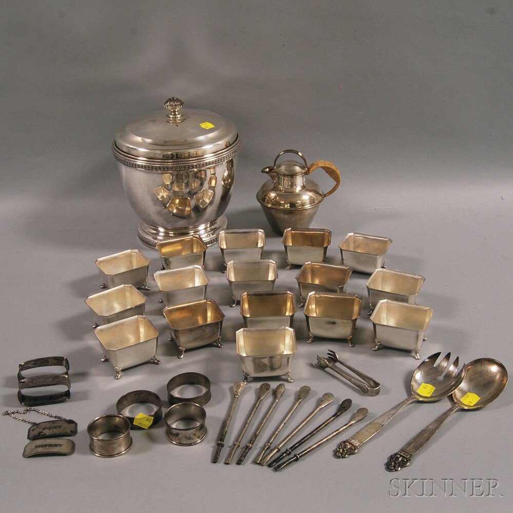 Appraisal: Miscellaneous Group of Mostly Silver-plated Tableware including a Thermos ice