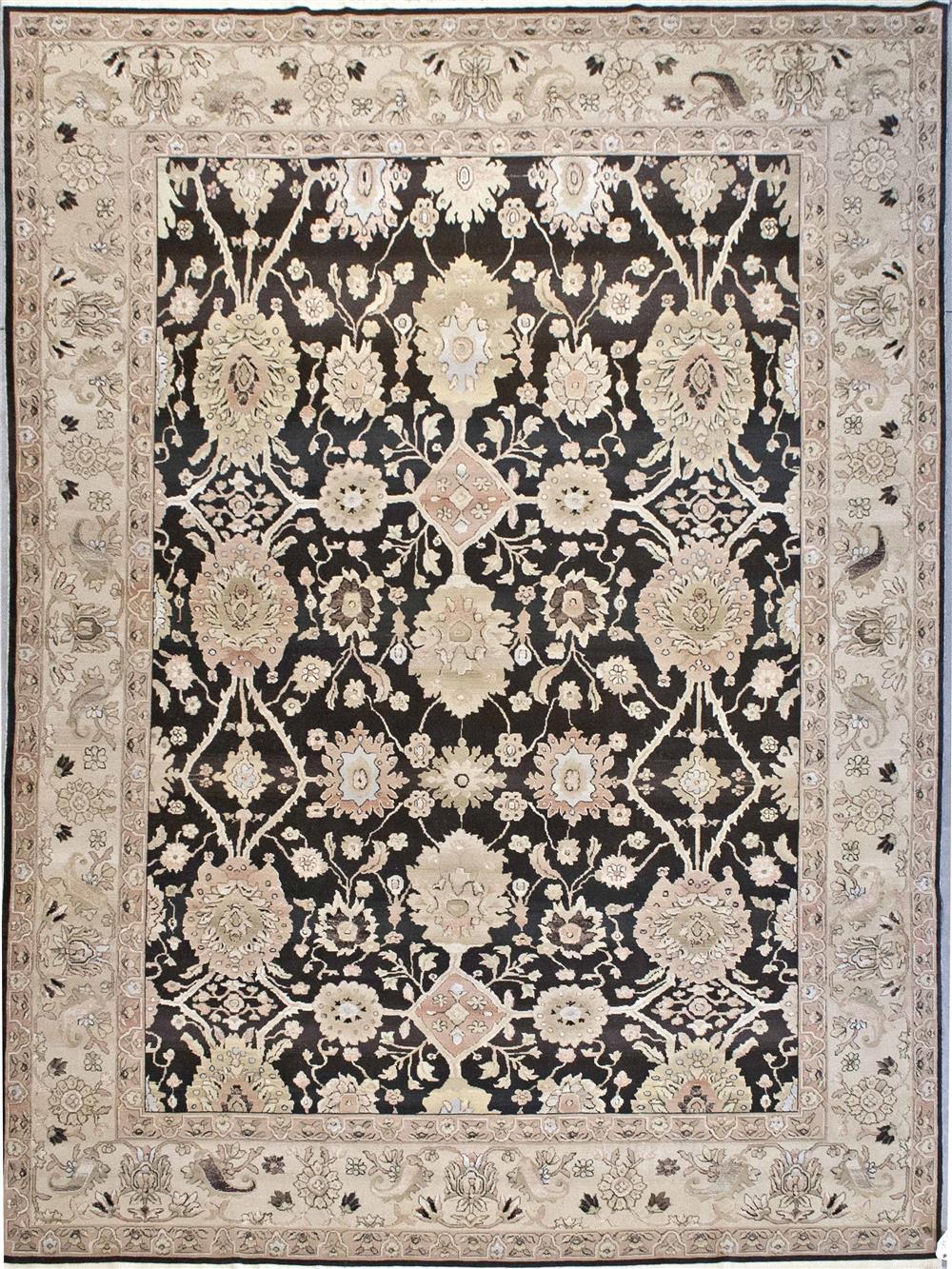 Appraisal: NEW LUXURY CONTEMPORARY ANTIQUE AGRA DESIGN HAND KNOTTED WOOL RUG