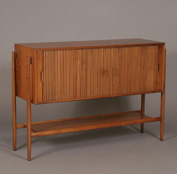 Appraisal: Drexel Modern design credenza server with tambour doors H x