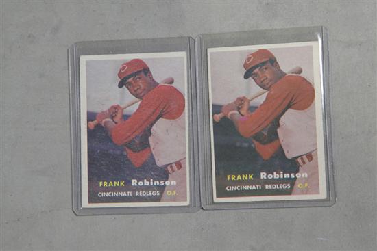 Appraisal: TWO FRANK ROBINSON BASEBALL CARDS Both Topps In plastic slip