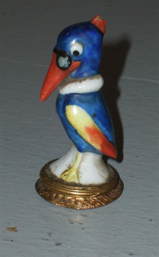 Appraisal: th century French porcelain novelty figure of a bird decorated