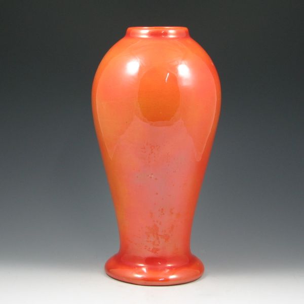 Appraisal: Weller Luster pieces including a orange vase unmarked and a