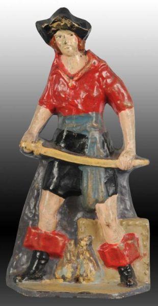 Appraisal: Pirate Girl Cast Iron Doorstop Description Pirate Girl with bags