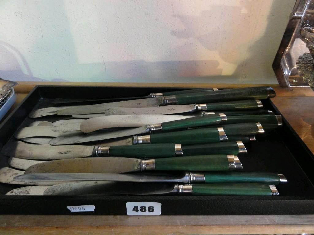 Appraisal: A set of twenty four Georgian table knives two sizes