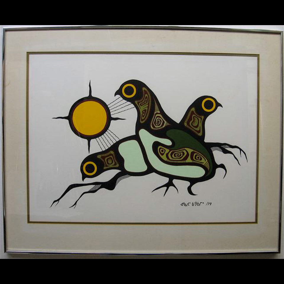 Appraisal: THREE BIRDS ROBERT KAKEGAMIC - CANADIAN ACRYLIC ON PAPER DATED