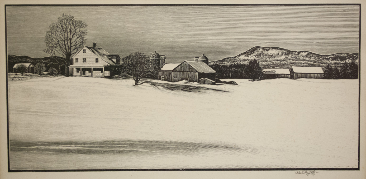 Appraisal: ASA CHEFFETZ WOODCUT New York Massachusetts - Winter in Southampton