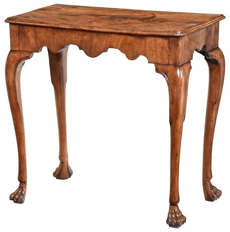 Appraisal: Irish Chippendale Figured Mahogany Tea Table British th century with