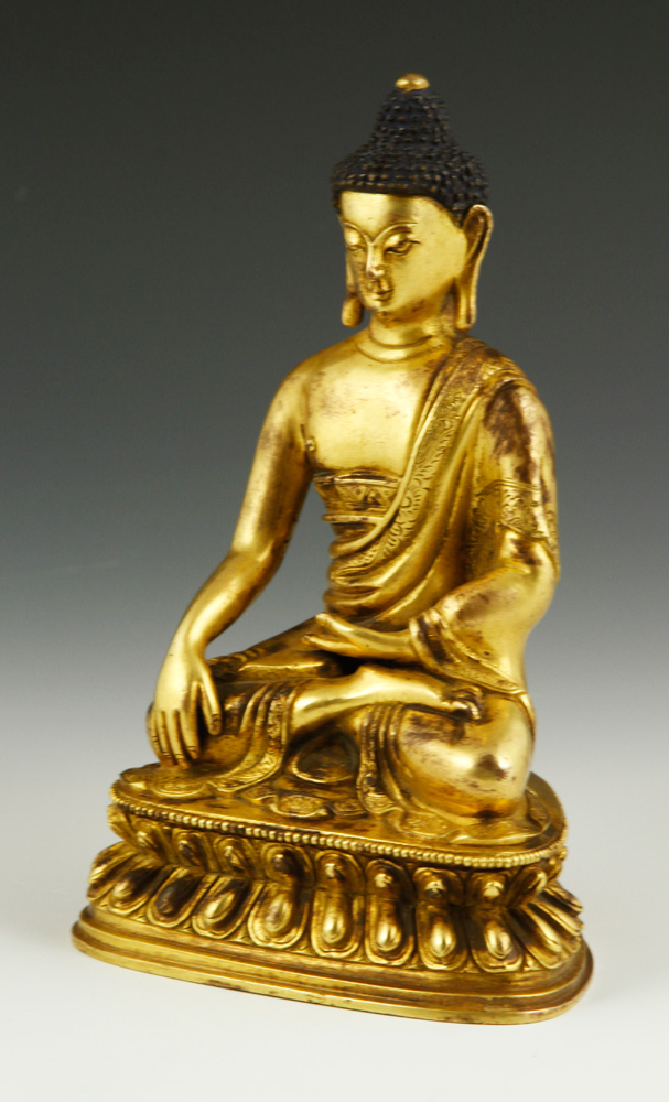 Appraisal: - Chinese Bronze Buddha Bronze figure of Buddha China th