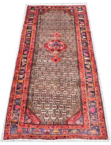 Appraisal: Hand-tied Persian Serapi rug approx ' l ' w