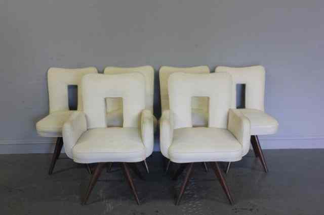 Appraisal: Kagan Style Upholstered Dining Chairs Great quality and very stylish