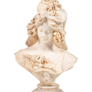 Appraisal: An Italian Alabaster Bust of a Lady Late th Early