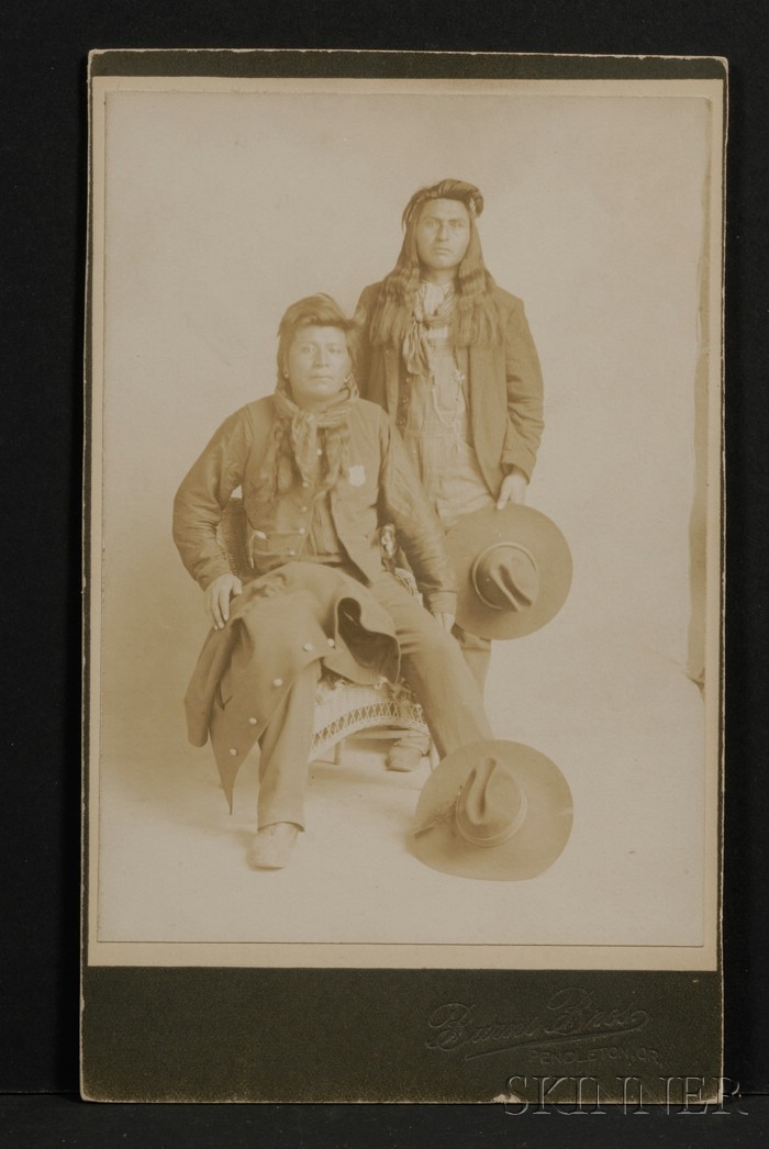 Appraisal: Rare Cabinet Card of two Nez Perce police by Burns