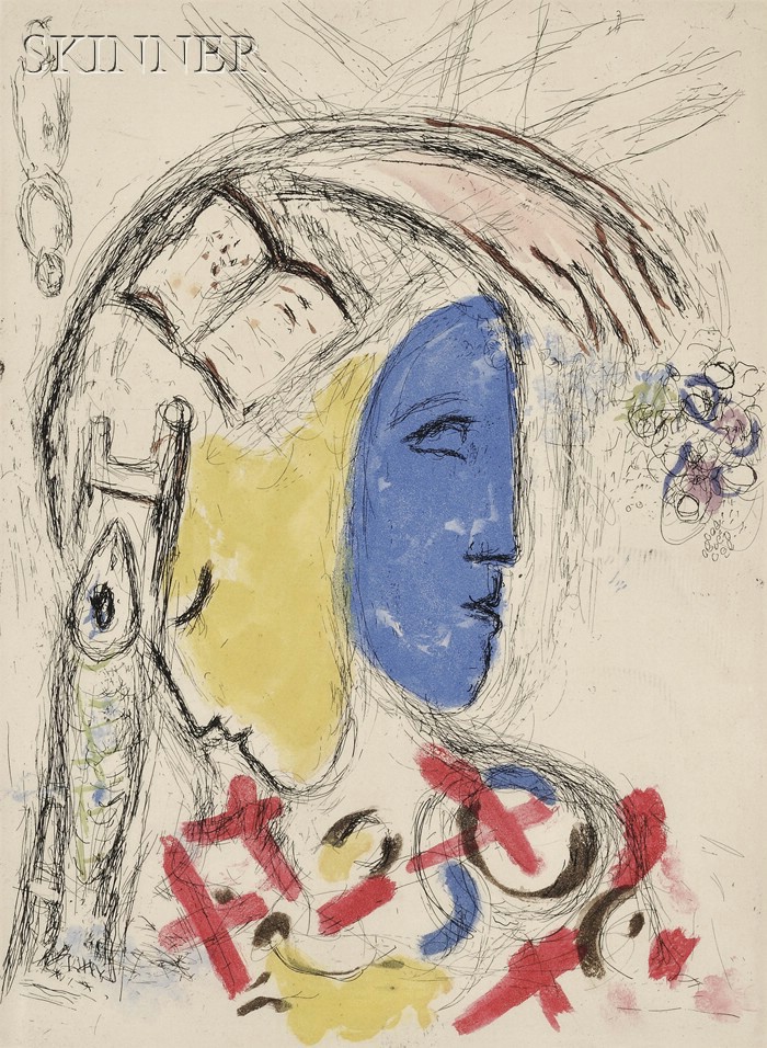 Appraisal: Marc Chagall French Russian - Plate from DE MAUVAIS SUJETS