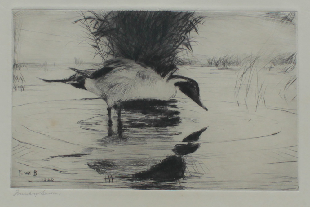 Appraisal: BENSON Frank Weston American - ''Reflection'' Drypoint Etching sight size