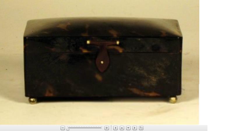 Appraisal: Faux tortoiseshell jewelry box th century