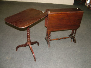 Appraisal: A mahogany tilt top occasional table late th century the