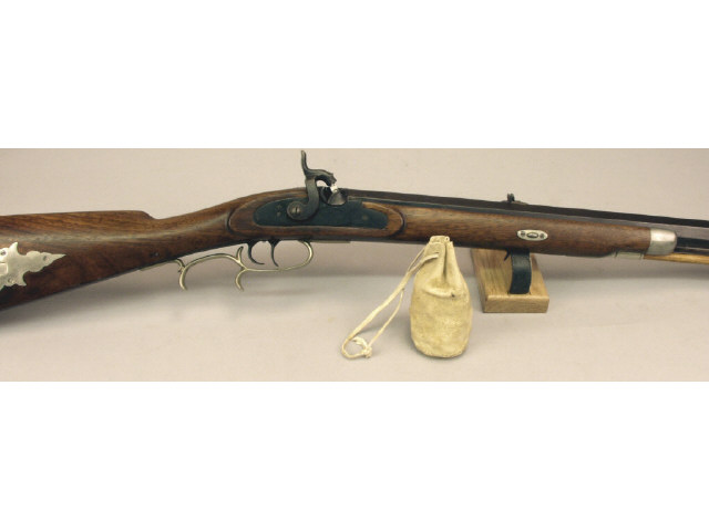 Appraisal: Walnut half stock Hawken style mountain rifle in Cal with