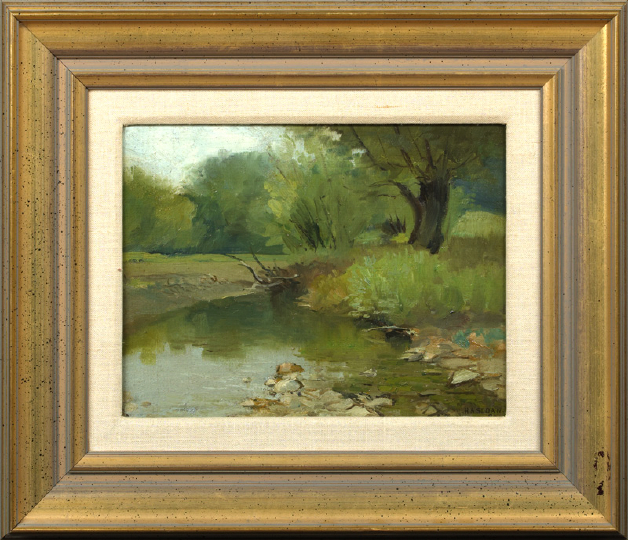 Appraisal: H A Sloan American th Century Stream in the Countryside