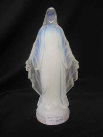 Appraisal: Etling French Opalescent Glass Madonna Figurine '' signed excellent