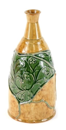 Appraisal: An early thC glazed stoneware bottle on a brown ground