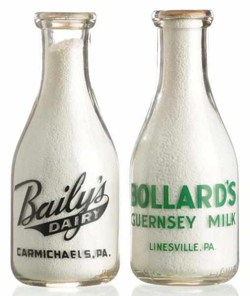 Appraisal: Lot of Pennsylvania Milk Bottles Description Lot includes one bottle