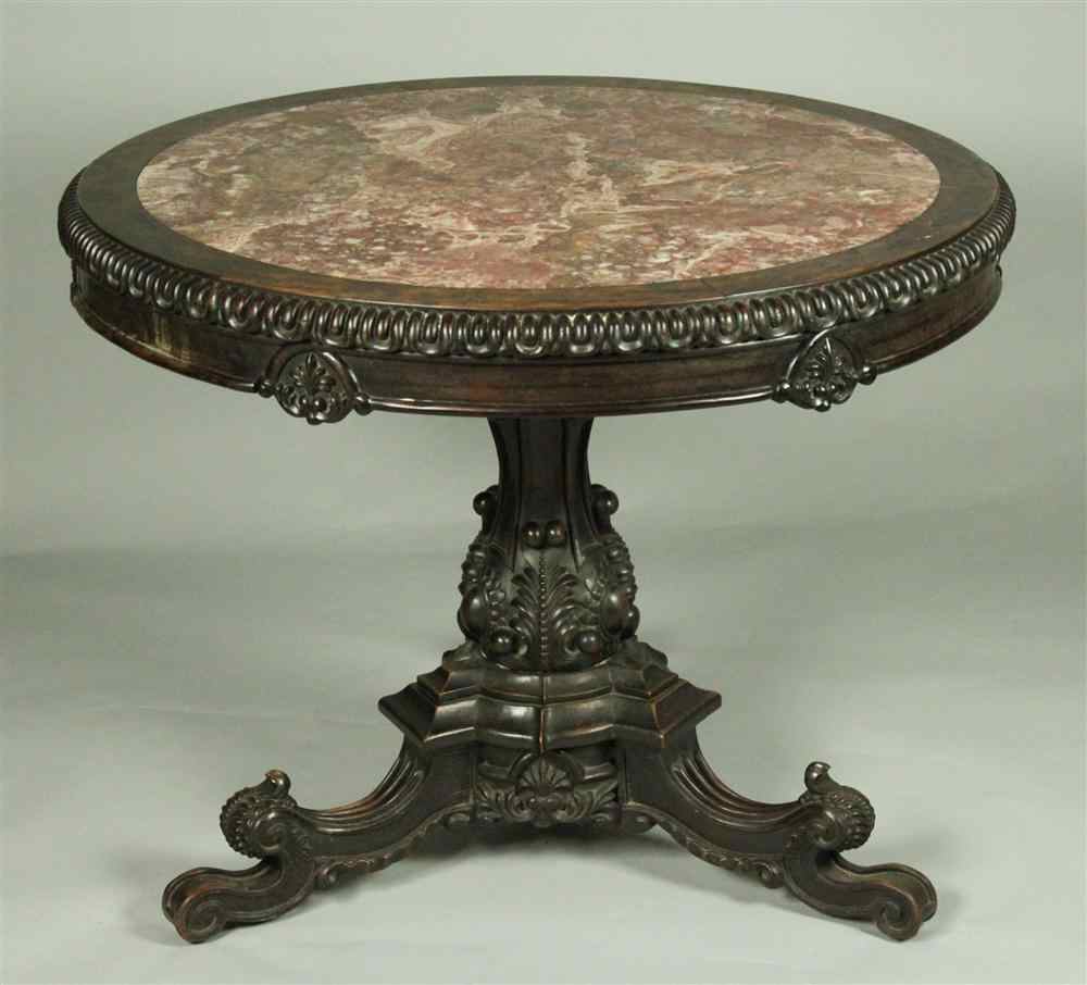 Appraisal: CHINESE EXPORT CENTER TABLE LATE TH CENTURY of hardwood with