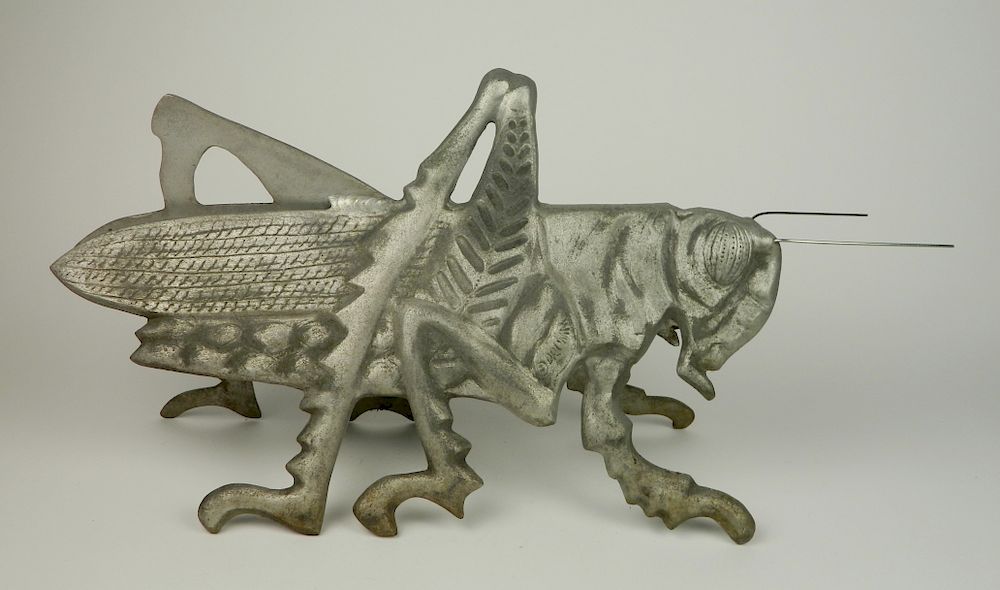 Appraisal: Don Drumm aluminum sculpture Don Drumm- Grasshopper- aluminum sculpture signed