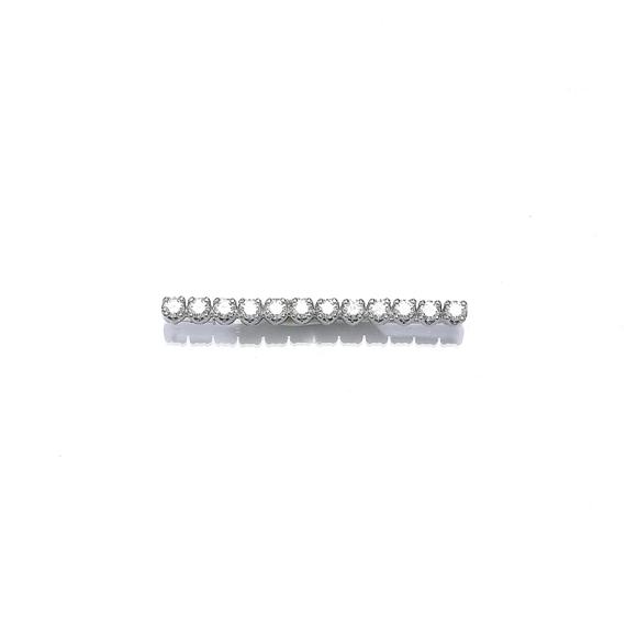 Appraisal: A DIAMOND BAR BROOCH White gold Rivi re bar brooch