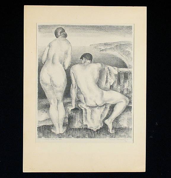 Appraisal: Mabel Alvarez Nudes Above the Sea Lithograph signed and titled