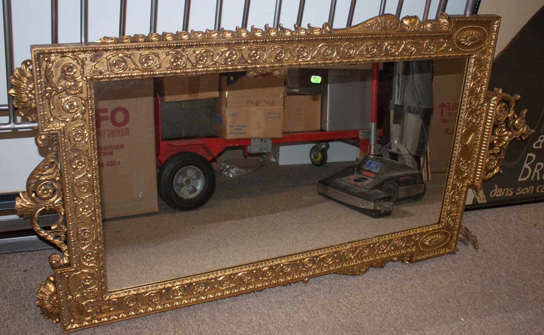 Appraisal: Classical style gilt framed mirror