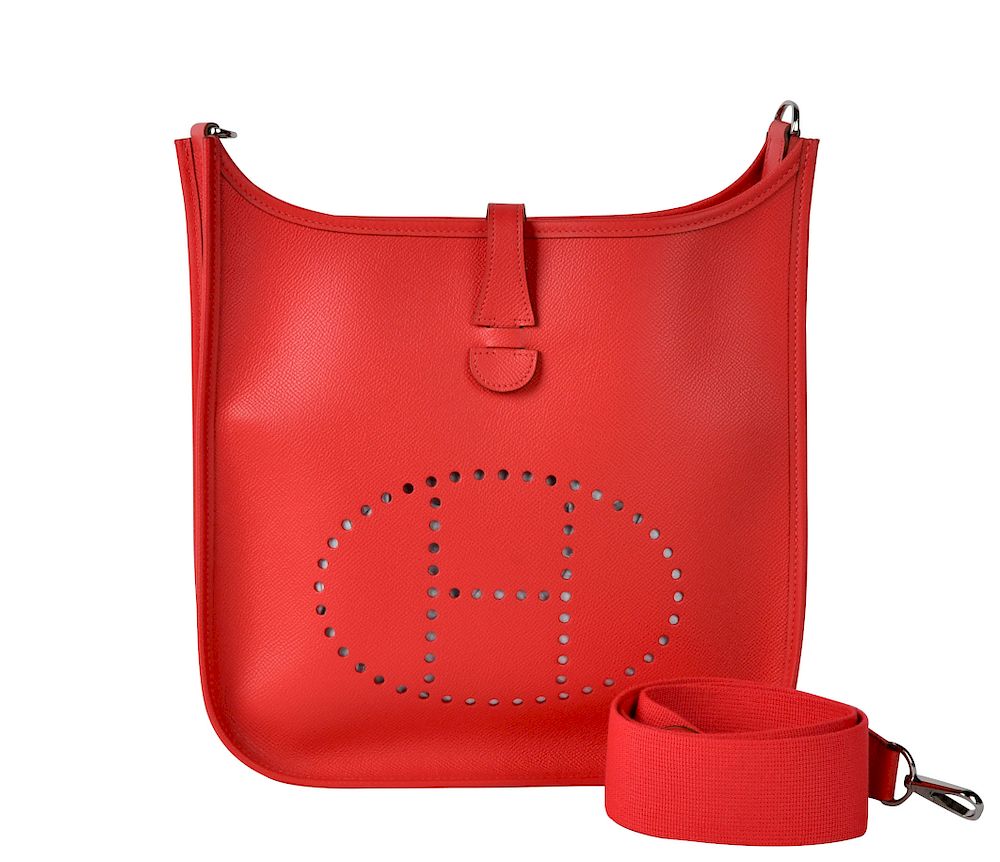 Appraisal: Hermes 'Evelyne PM' Rose Jaipur Leather Hermes 'Evelyne PM' is