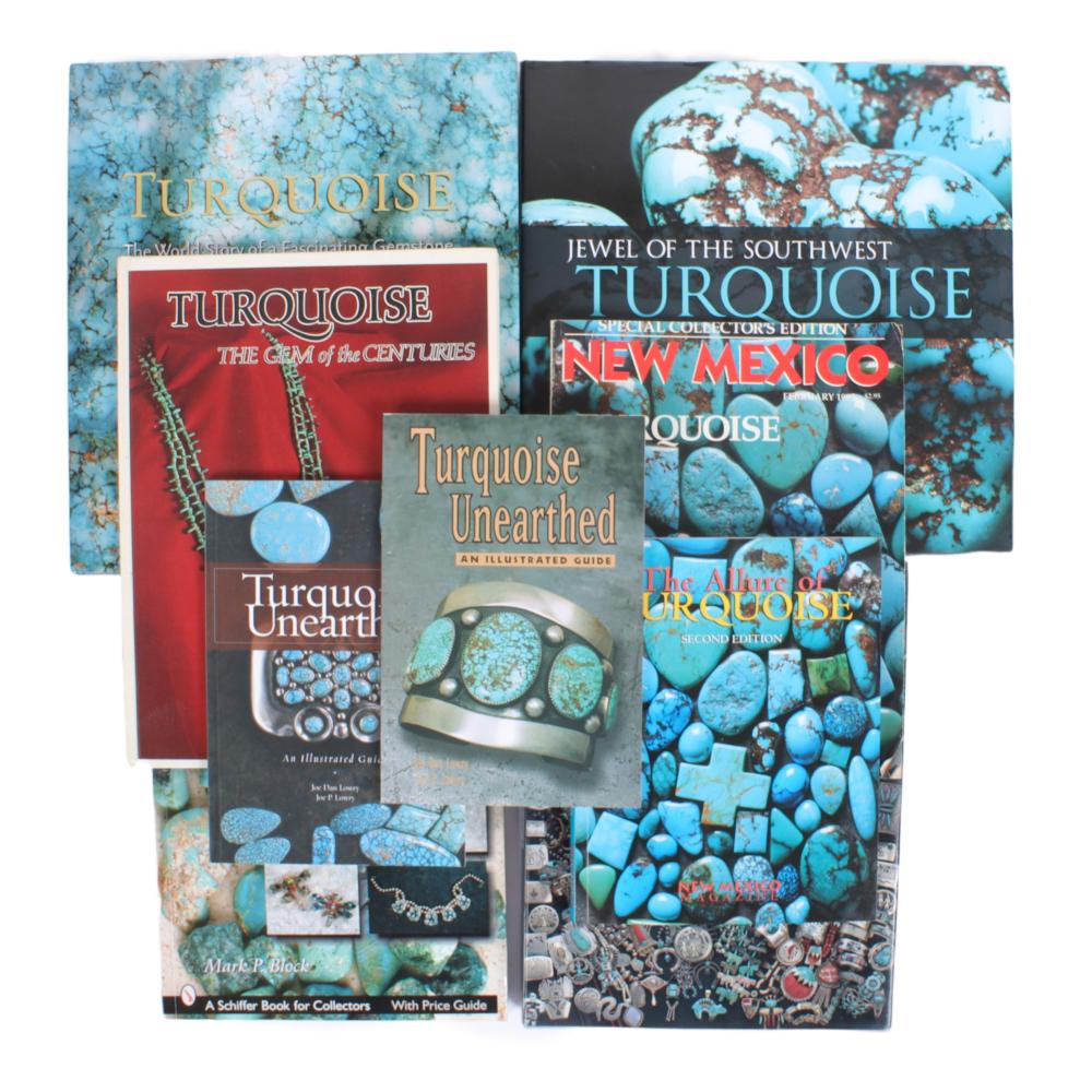 Appraisal: NINE NATIVE AMERICAN TURQUOISE JEWELRY AND WEARABLE ART BOOKS H