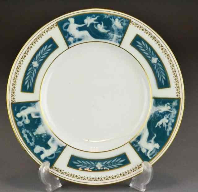 Appraisal: Minton Pate sur Bate Plate - signed BirksUnusual 'paste on