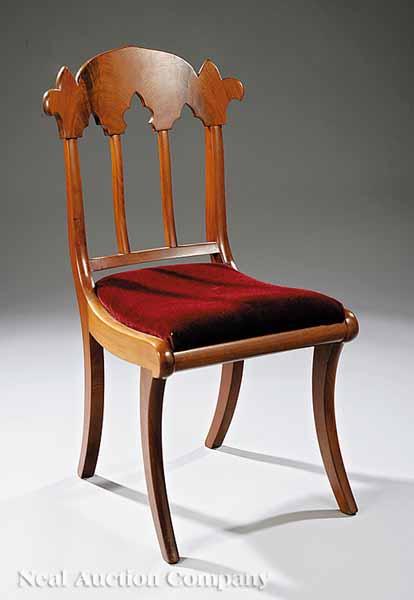 Appraisal: An American Gothic Revival Mahogany Side Chair c New York