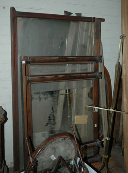 Appraisal: A REGENCY STYLE ROSEWOOD OVER MANTEL MIRROR