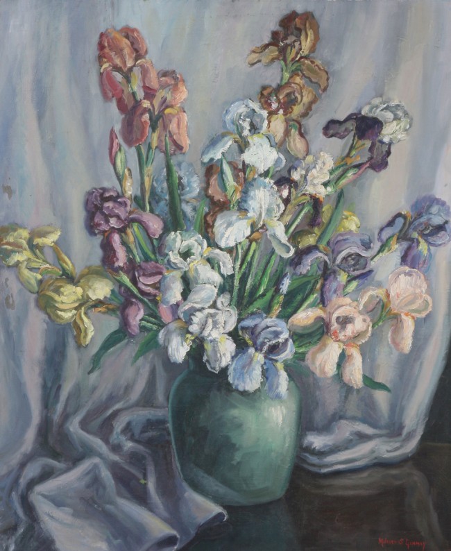 Appraisal: Floral still life oil on canvas x SLR Artist American