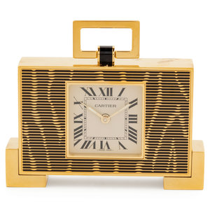 Appraisal: A Cartier Art Deco Style Travel Clock Height x width