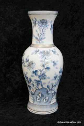 Appraisal: Large Blue on White Porcelain Flower VaseMade of fine porcelain