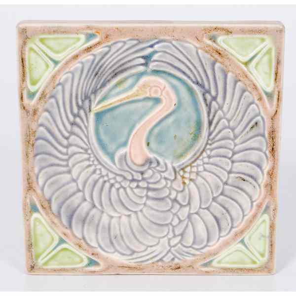 Appraisal: Rookwood Bird Trivet American a Rookwood pottery trivet decorated with