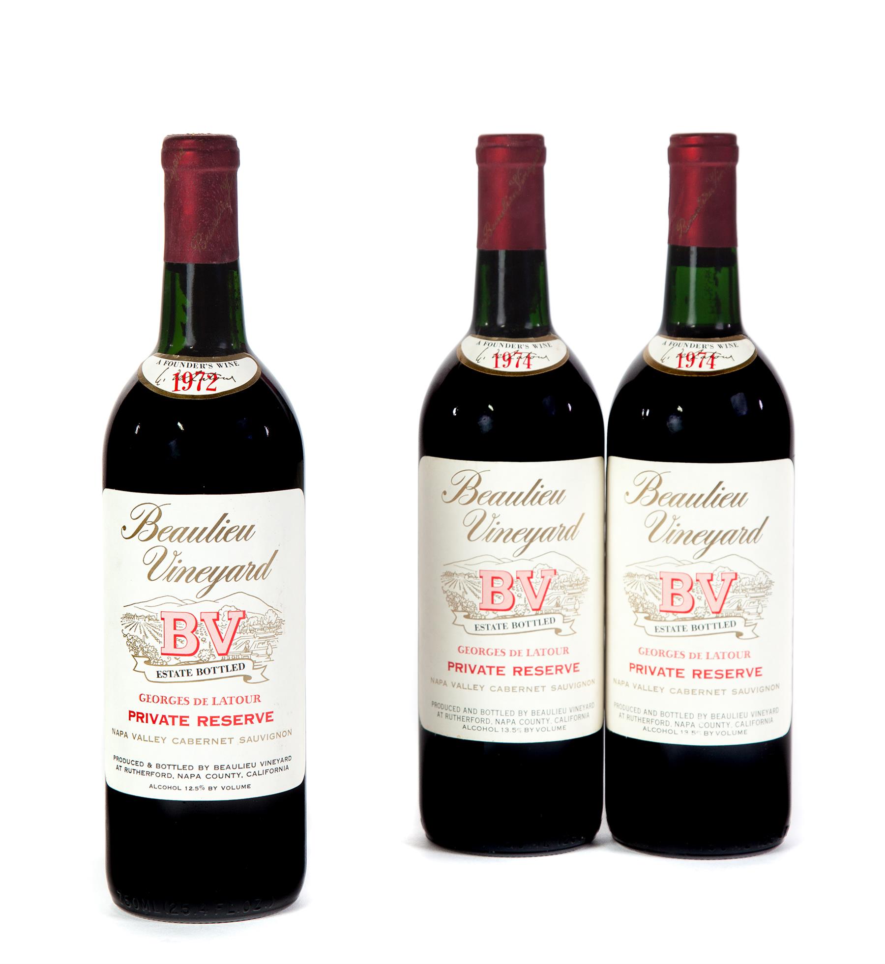 Appraisal: BEAULIEU VINEYARD BV GEORGES DE LATOUR PRIVATE RESERVE CABERNET SAUVIGNON