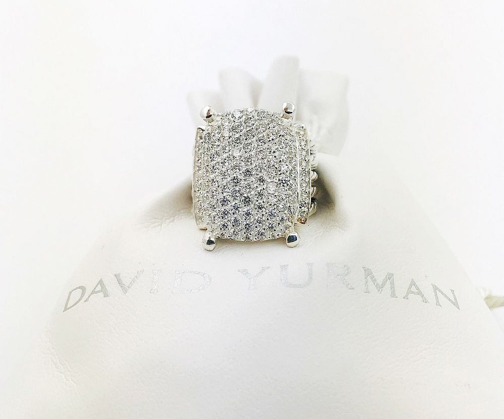 Appraisal: David Yurman Diamond Sterling Silver Wheaton Ring David Yurman Wheaton