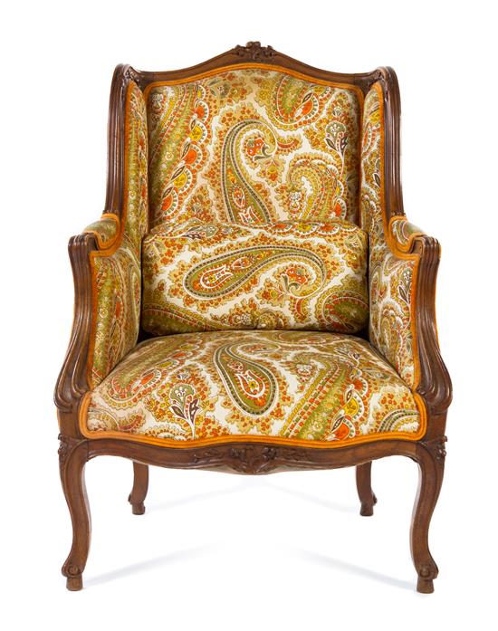 Appraisal: Sale Lot A French Provincial Wingback Bergere th th century