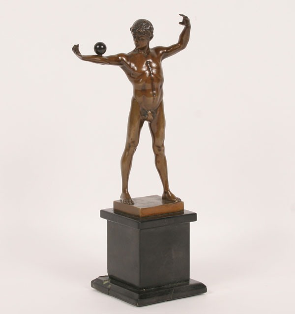 Appraisal: Victor Bugler German active circa bronze statue of male balancing