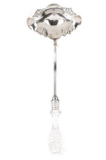 Appraisal: Pairpoint Silver Brilliant Cut Glass Ladle Pairpoint American found circa