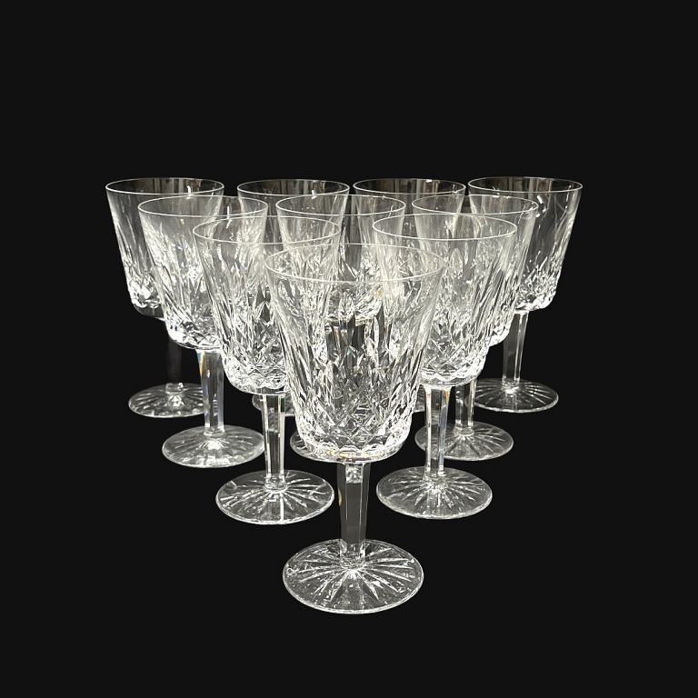 Appraisal: Ten Waterford Water Glasses Ten Waterford Water Glasses Measures inches