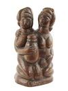 Appraisal: POLYNESIAN CARVING - Couple with Infant marked 'Cruz' on base