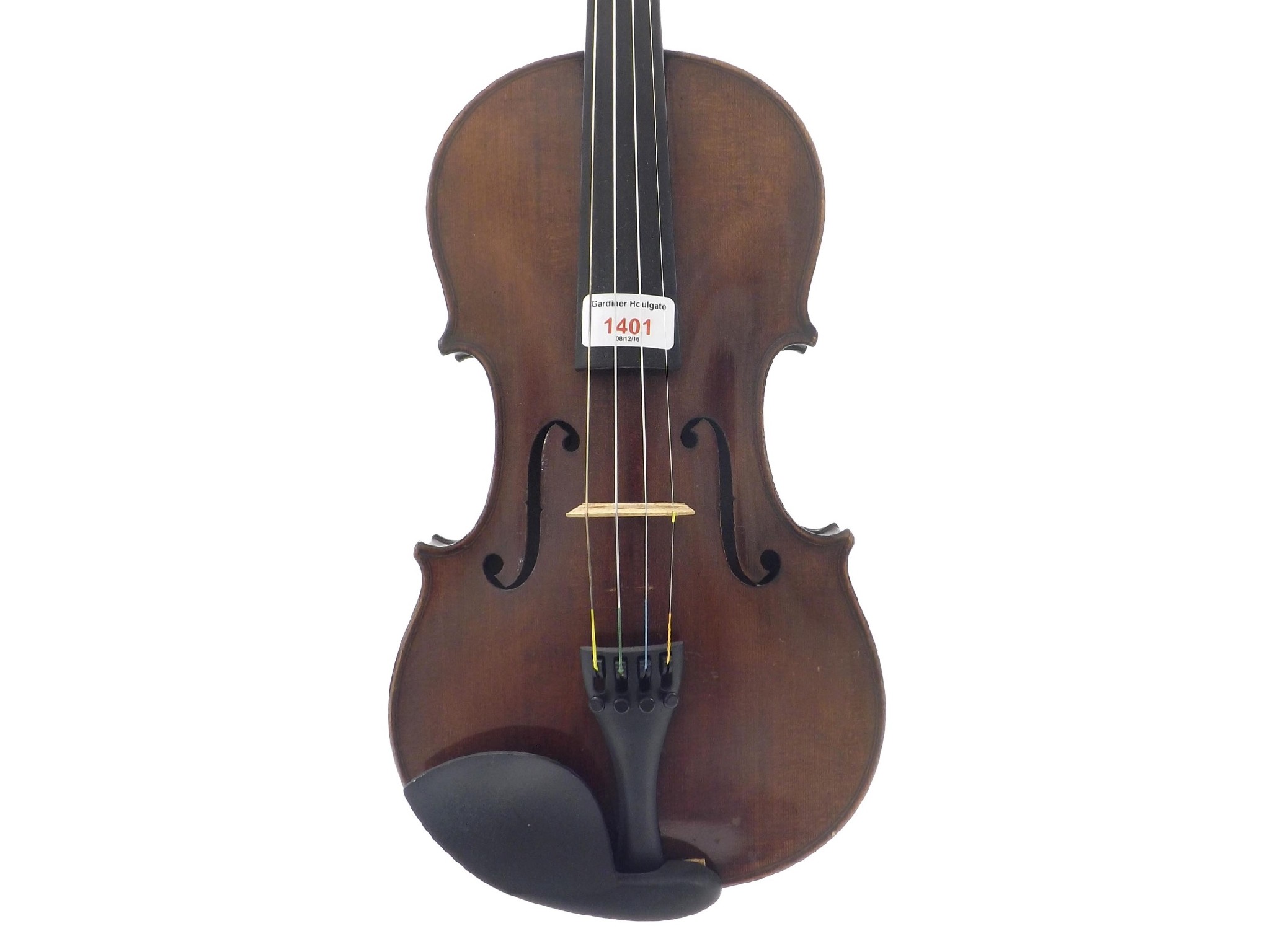 Appraisal: Good German violin by and labelled Ackermann Lesser Instrumenten-Fabrik Dresden