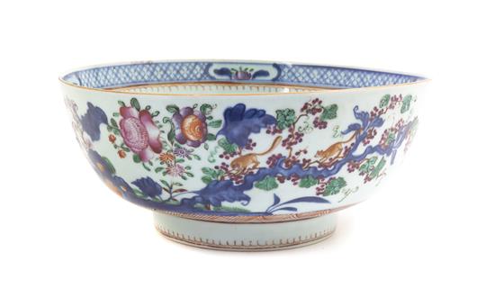 Appraisal: Sale Lot A Chinese Export Punch Bowl th century of