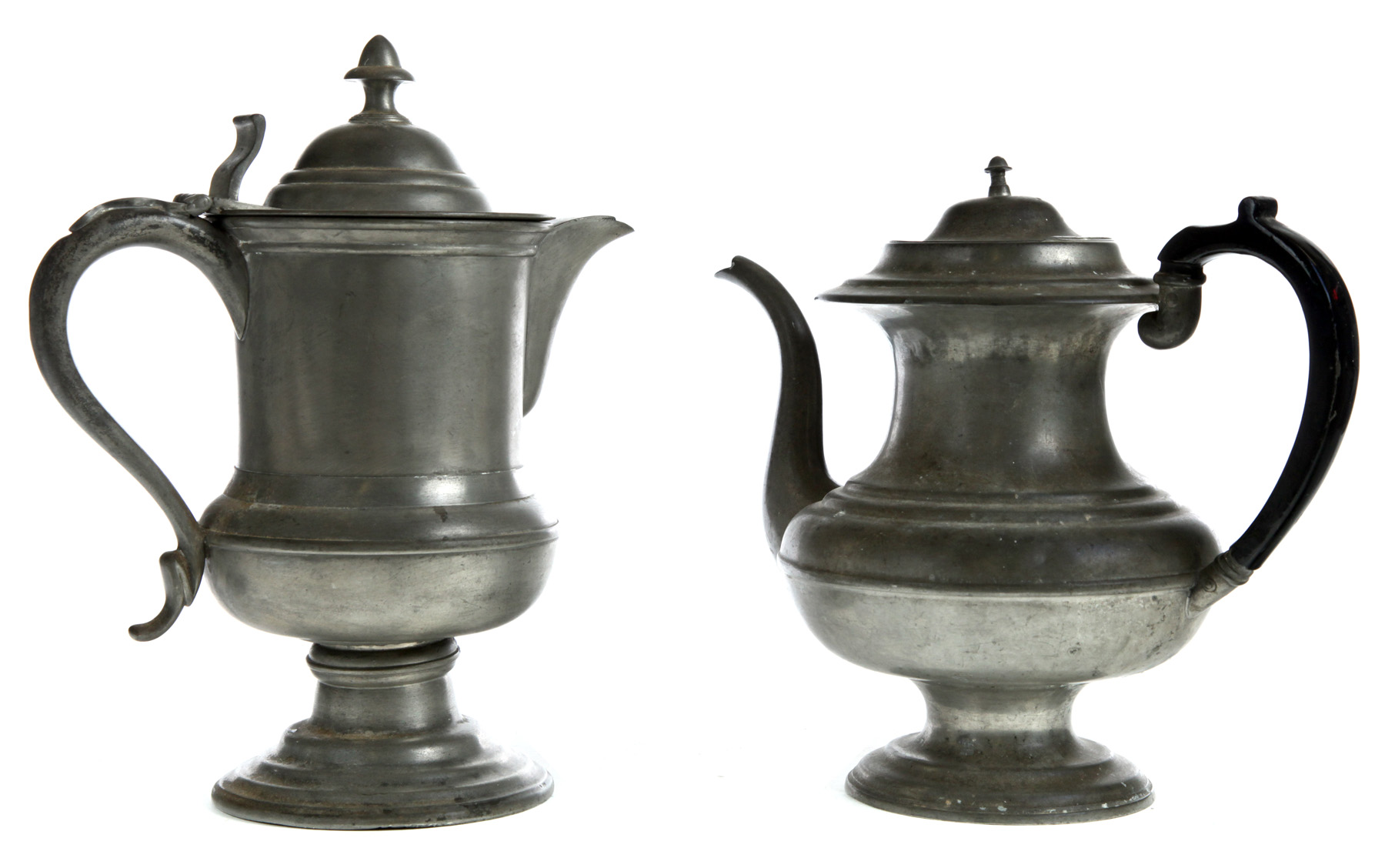 Appraisal: PEWTER PITCHER AND TEAPOT Marked for H Yale Co Charles